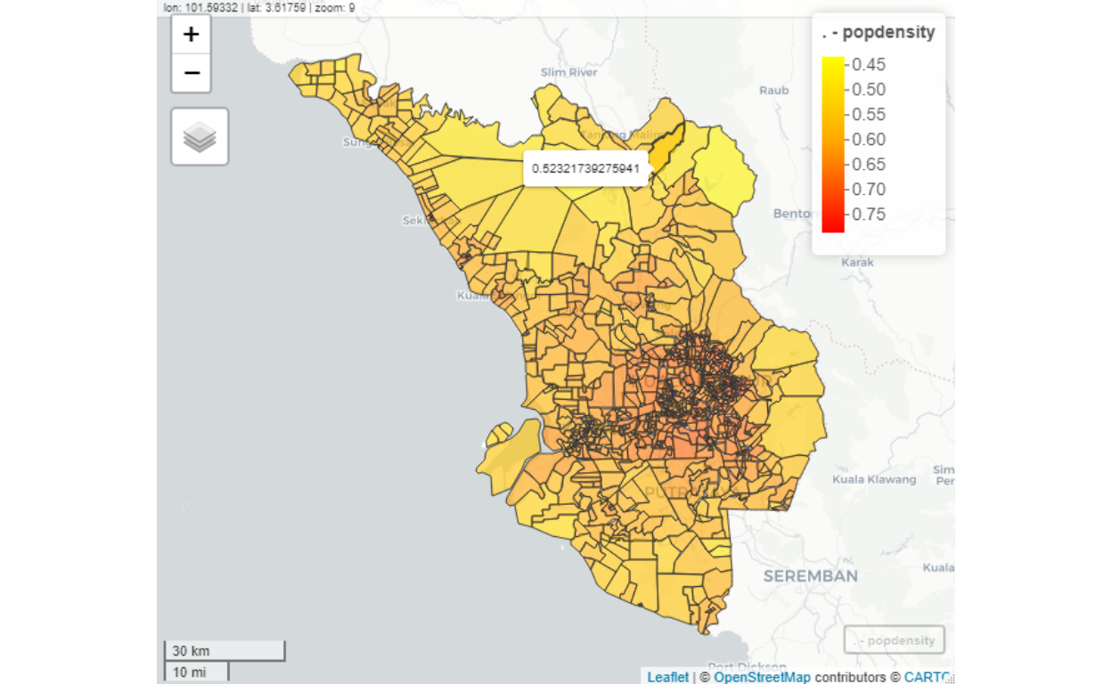 Clusters map