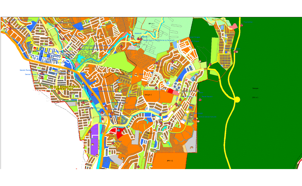 (MPAJ Masterplan: (Source: http://sismaps.jpbdselangor.gov.my/sismapsv2/PenggunaAwam/RTAmpangJaya/viewer/)