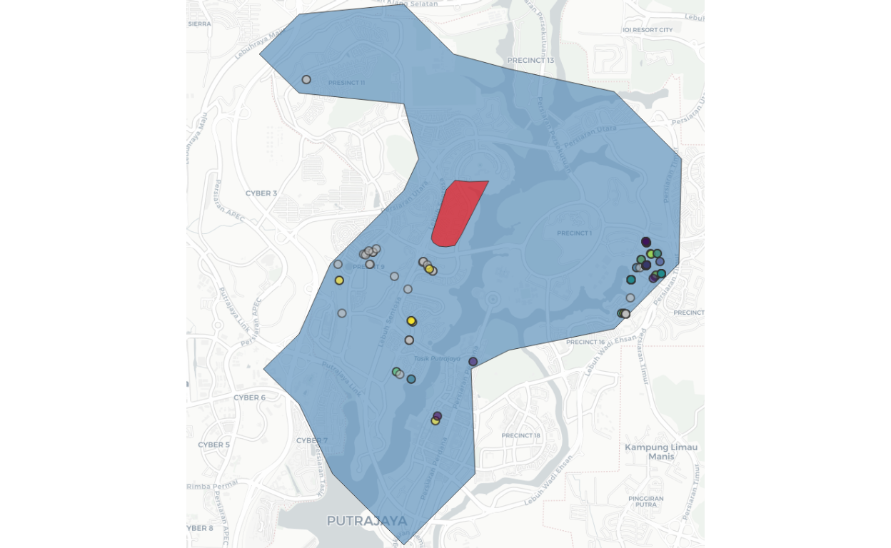 Retail POIs nearby residential Cluster 57