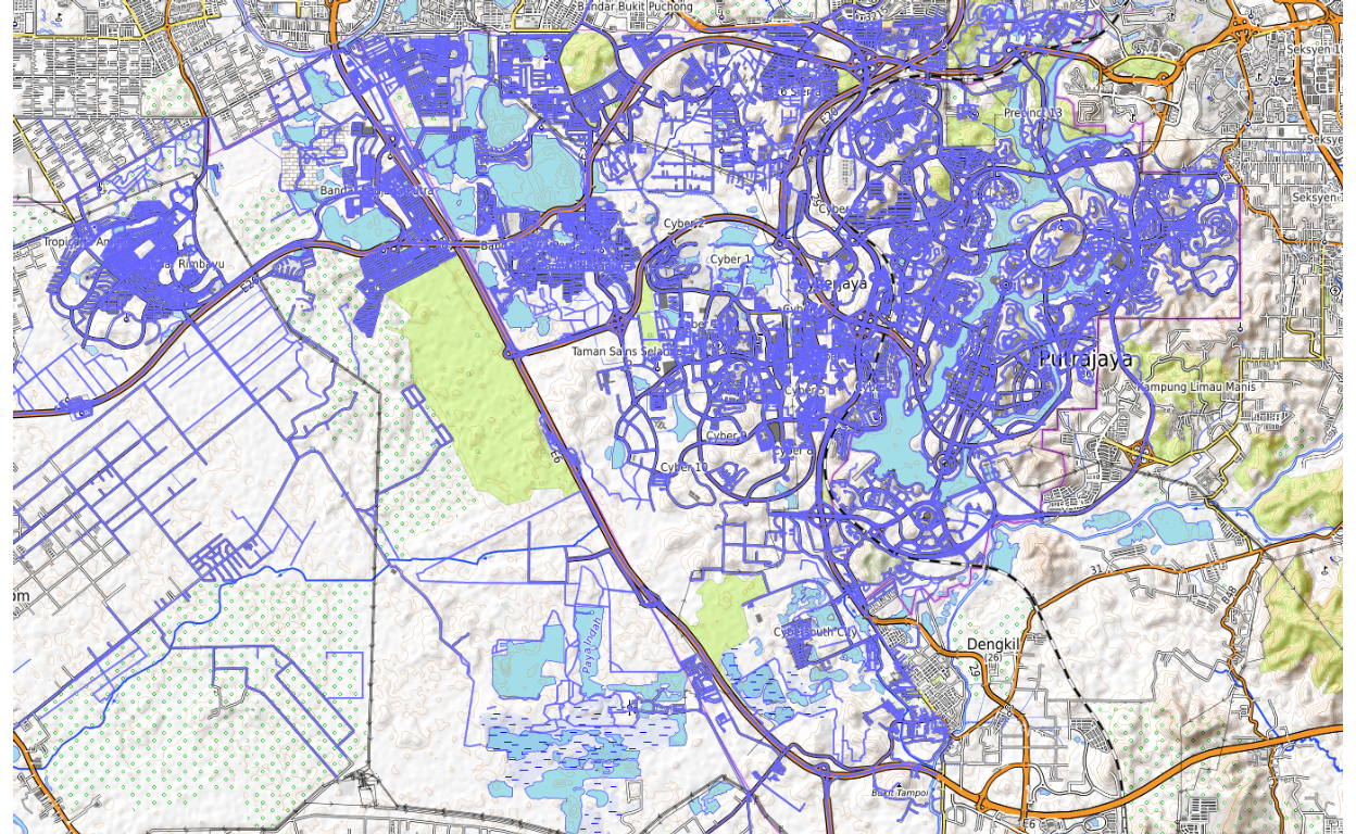 Putrajaya/Cyberjaya road networks